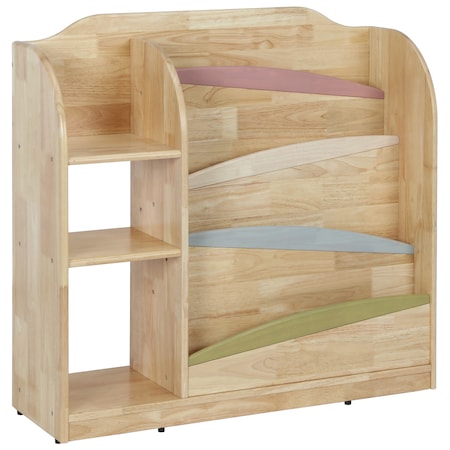 Bridgeport Bookcase, Solid Wood, Natural, 33.5" x 35.5" x 12" DL8798-3